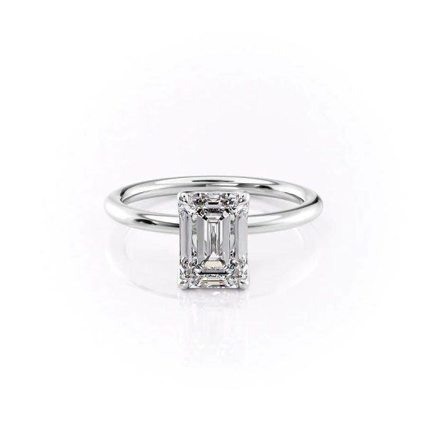 The Alison Set With A 2 Carat Emerald Moissanite Cheap