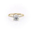 The Pave Ashley Set With A 1.5 Carat Round Moissanite Online Hot Sale