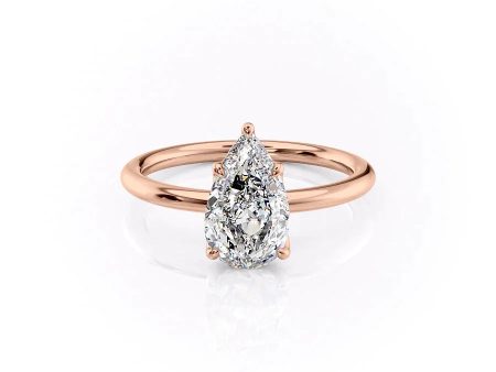 The Alison Set With A 5 Carat Pear Moissanite Online Sale