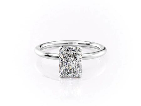 The Alison Set With A 3 Carat Radiant Moissanite on Sale