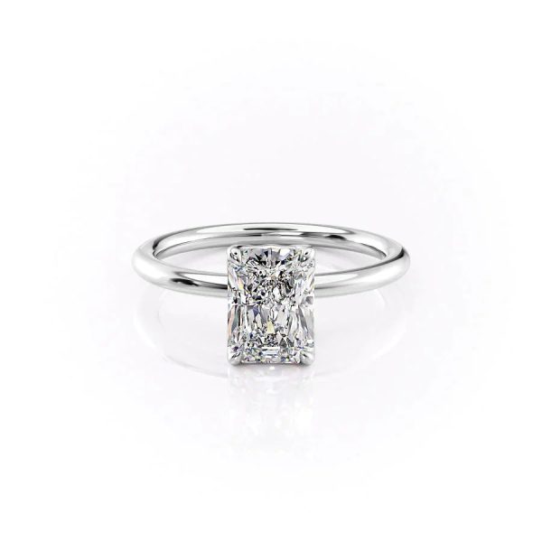 The Alison Set With A 3 Carat Radiant Moissanite on Sale