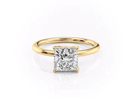 The Alison Set With A 4.5 Carat Princess Moissanite Online Sale