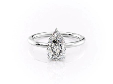 The Alison Set With A 1.5 Carat Pear Moissanite Cheap