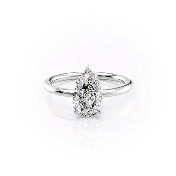 The Alison Set With A 1.5 Carat Pear Moissanite Cheap