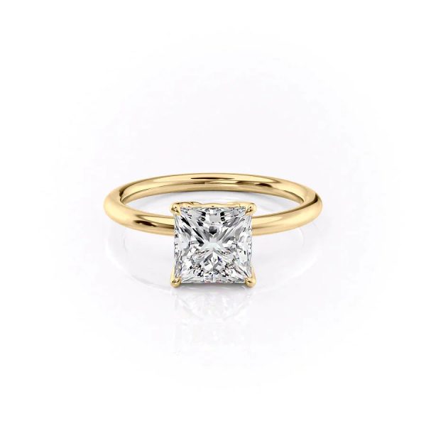 The Alison Set With A 2 Carat Princess Moissanite Hot on Sale