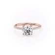 The Pave Ashley Set With A 3.5 Carat Round Moissanite Hot on Sale