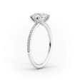 The Pave Ashley Set With A 3 Carat Round Moissanite Hot on Sale